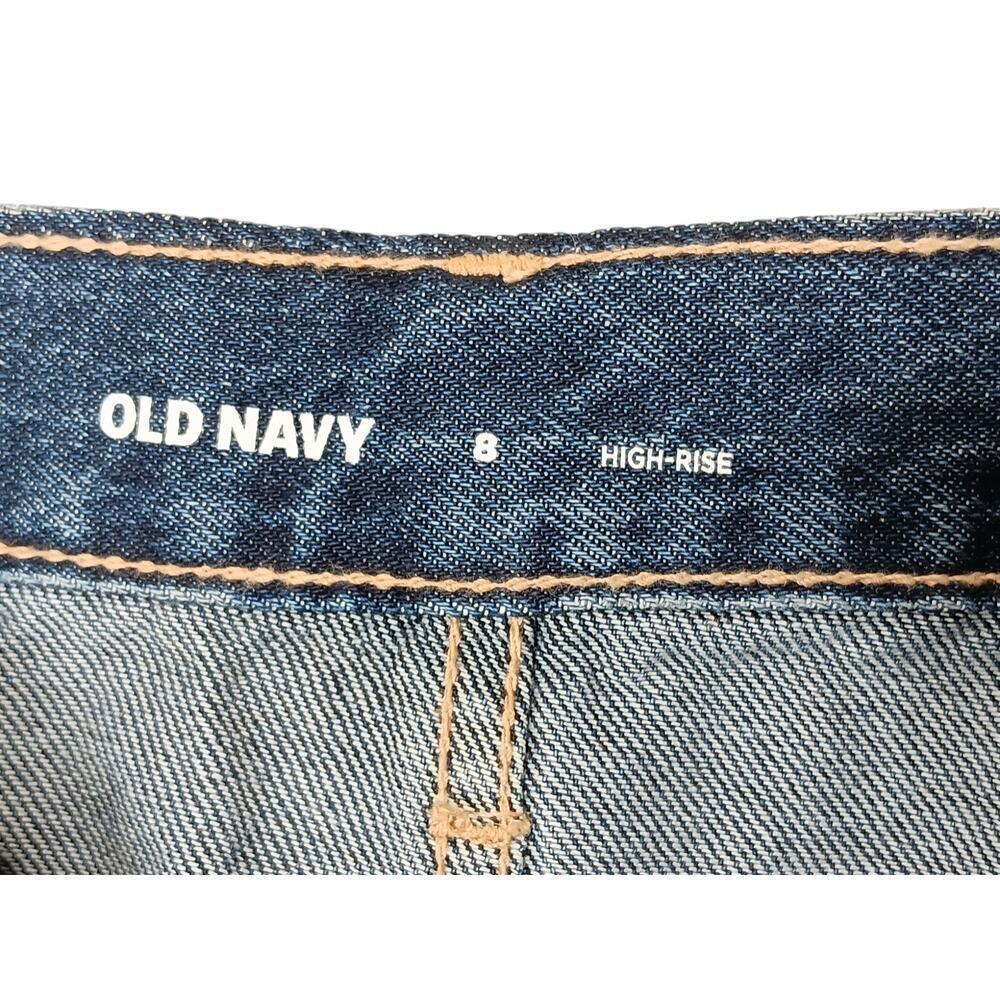 New Old Navy Denim Skirt Size 8 Button Front Midi Blue Jean High Waist - Picture 14 of 16